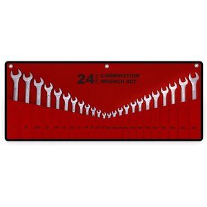 24Piece AllPurpose Master Combination Wrench Set with Roll-up Pouch |SAE1/4”to1”